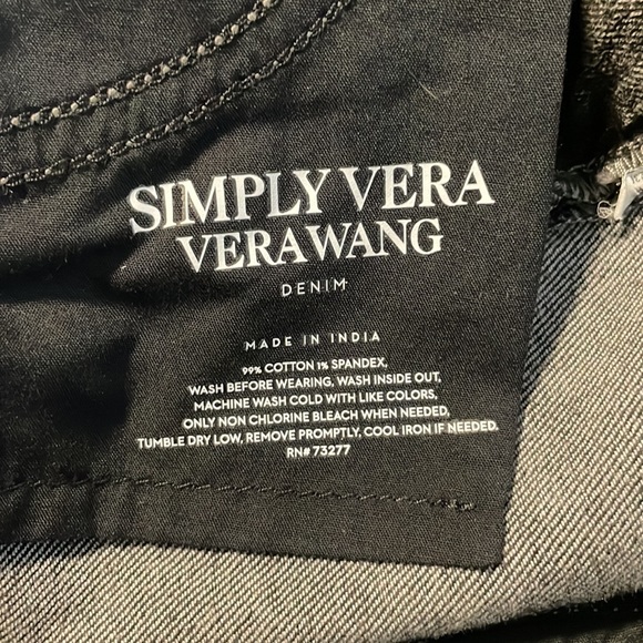 NWT Simply Vera Vera Wang Relaxed Straight Jeans. 12 - Picture 10 of 10
